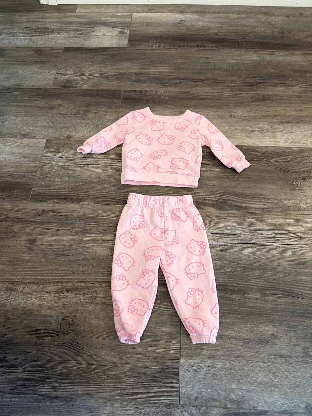 Hello Kitty Pink Allover Print Kids Set